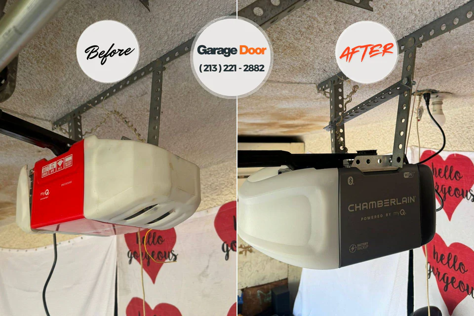 Before and after: garage door repair Walterboro, SC